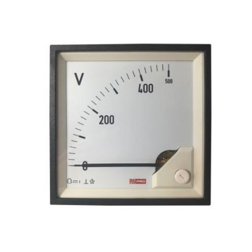Analogový voltmetr, řada: RS PRO DC Kalibrováno až 65 °C 92 mm 92 mm RS PRO