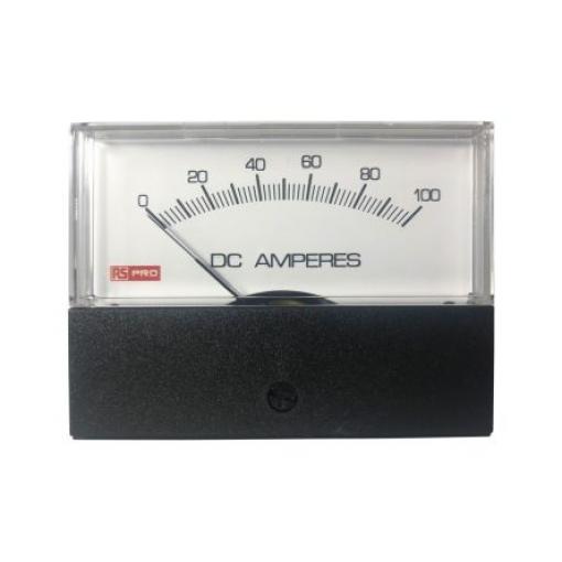 Analogový panelový ampérmetr 50 A, výška výřezu: 76 mm DC, šířka výřezu: 74 mm, přesnost měřicího přístroje: ±1.5 %