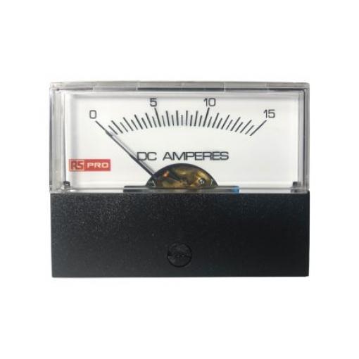 Analogový panelový ampérmetr, řada: RS PRO 1000 A, výška výřezu: 57 mm DC, šířka výřezu: 44 mm, přesnost měřicího