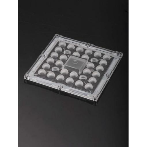 Čočka LED, řada: STRADELLA 1cestná Široký úhel vyzařování 90 ° 100 mm v prům. Čirá Polymethylmetakrylát Kulatý Ledil