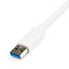 StarTech.com Adaptér USB na Ethernet 155 mm Bílá 1000Mbps