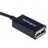 StarTech.com Kabel USB do zásuvky IC Vnější, A: Micro USB B, 130 mm Vnitřní, Černá, B: USB typu A