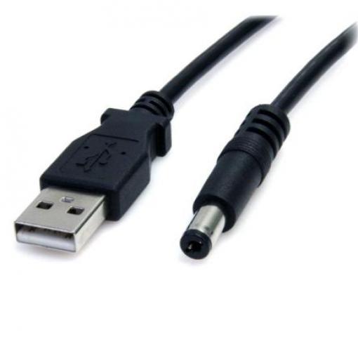 StarTech.com Kabel USB do zásuvky IC Vnější, A: USB typu A, 900 mm Vnější, Černá, B: Napájení Barrel