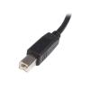StarTech.com Kabel USB do zásuvky IC Vnější, A: USB typu A, 3 m Vnější, Černá, B: USB B
