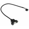StarTech.com Kabel USB do zásuvky IC Vnitřní, A: 5pin krimpovací zásuvka, 300 mm Vnitřní, Černá, B: USB typu A