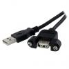 StarTech.com Kabel USB do zásuvky IC Vnější, A: USB typu A, 600 mm Vnitřní, Černá, B: USB typu A