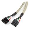 StarTech.com Kabel USB do zásuvky IC Vnitřní, A: 5pin IDC x 2, 285 mm Vnitřní, Šedá, B: USB typu A