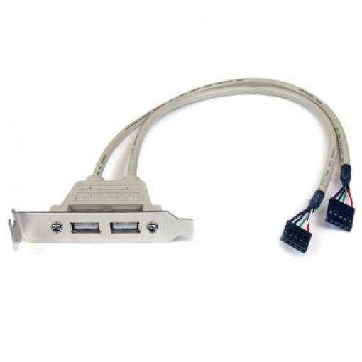 StarTech.com Kabel USB do zásuvky IC Vnitřní, A: 5pin IDC x 2, 285 mm Vnitřní, Šedá, B: USB typu A