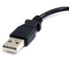 StarTech.com Kabel USB do zásuvky IC Vnější, A: USB typu A, 150 mm Vnější, Černá, B: Micro USB typ B
