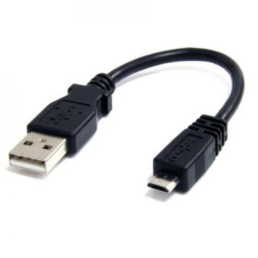 StarTech.com Kabel USB do zásuvky IC Vnější, A: USB typu A, 150 mm Vnější, Černá, B: Micro USB typ B