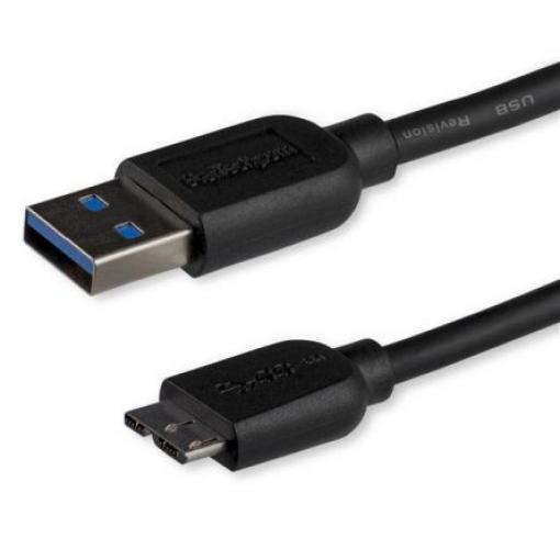 StarTech.com Kabel USB do zásuvky IC Vnější, A: USB typu A, 3 m Vnější, Černá, B: Micro USB typ B