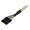 StarTech.com Kabel USB do zásuvky IC Vnitřní, A: 5pin IDC x 2, 286 mm Vnitřní, Šedá, B: USB typu A