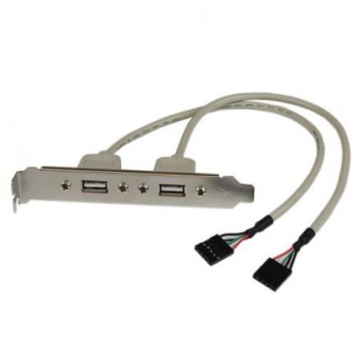 StarTech.com Kabel USB do zásuvky IC Vnitřní, A: 5pin IDC x 2, 286 mm Vnitřní, Šedá, B: USB typu A