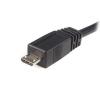 StarTech.com Kabel USB do zásuvky IC Vnější, A: USB typu A, 3 m Vnější, Černá, B: Micro USB typ B