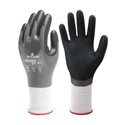 Showa Pracovní rukavice CE Šedá Ano HPPE, Polyester Ano Ano 8 577 Nitrilová pěna