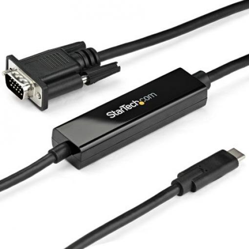 StarTech.com Adaptér, Thunderbolt 3, počet zobrazení: 1, 1920 x 1200 pixel, video připojení: VGA, standard: USB 3.1