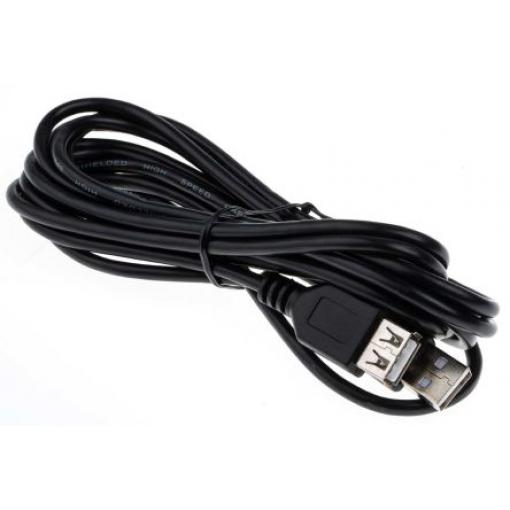 RS PRO Kabel USB do zásuvky IC Vnější, A: USB typu A, 3 m Vnitřní, Černá, B: USB typu A