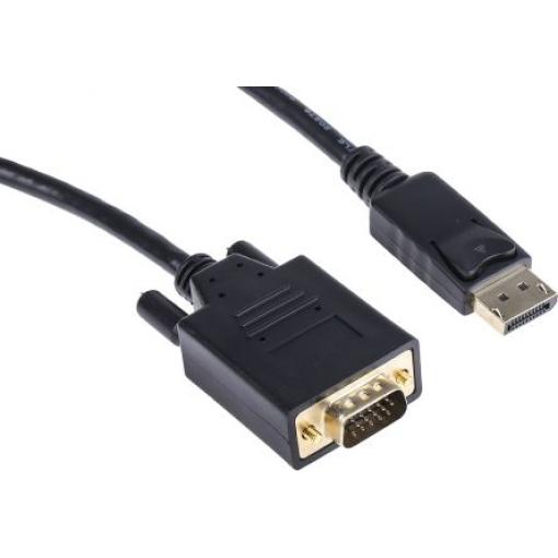 RS PRO, A: Vnější Display Port, B: Vnější VGA, Polyvinylchlorid DisplayPort Kabely 1 m
