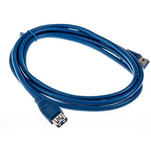 RS PRO Kabel USB do zásuvky IC Vnější, A: USB typu A, 2 m Vnitřní, Modrá, B: USB typu A