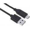 RS PRO Kabel USB do zásuvky IC Vnější, A: USB typu A, 2 m Vnější, Černá, B: USB typu C