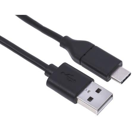 RS PRO Kabel USB do zásuvky IC Vnější, A: USB typu A, 2 m Vnější, Černá, B: USB typu C