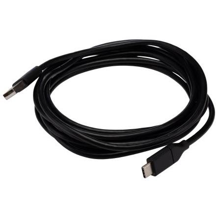 RS PRO Kabel USB do zásuvky IC Vnější, A: USB typu A, 3 m Vnější, Černá, B: USB typu C