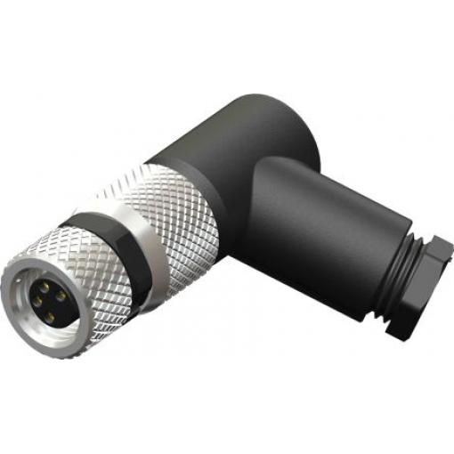 Kulatý konektor, počet kontaktů: 4, Kabel, velikost: M8 RS PRO, pohlaví kontaktu: Vnitřní, orientace těla: Pravý úhel