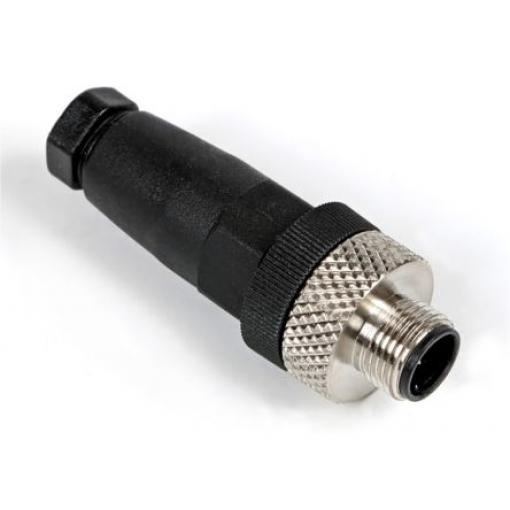 Kulatý konektor, počet kontaktů: 4, Kabel, velikost: M12 RS PRO, pohlaví kontaktu: Vnější, orientace těla: Rovný