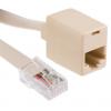 Nástavec RJ, řada: SPJ, počet portů: 1portový RJ45 délka prodloužení 2 m Cat3, Prodlužovač RS PRO