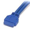 StarTech.com Kabel USB do zásuvky IC Vnitřní, A: 20pin zásuvka, 500 mm Vnitřní, Modrá, B: USB typu A