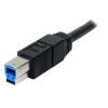 StarTech.com Kabel USB do zásuvky IC Vnější, A: USB typu A, 3 m Vnější, Černá, B: USB B