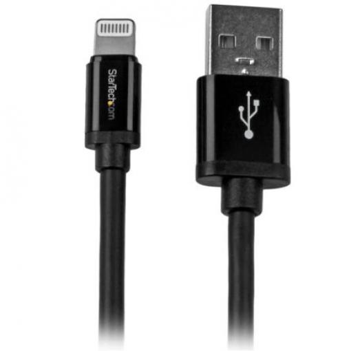 StarTech.com Kabel USB do zásuvky IC Vnější, A: USB typu A, 2 m Vnější, Černá, B: Lightning