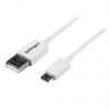 StarTech.com Kabel USB do zásuvky IC Vnější, A: USB typu A, 2 m Vnější, Bílá, B: Micro USB typ B