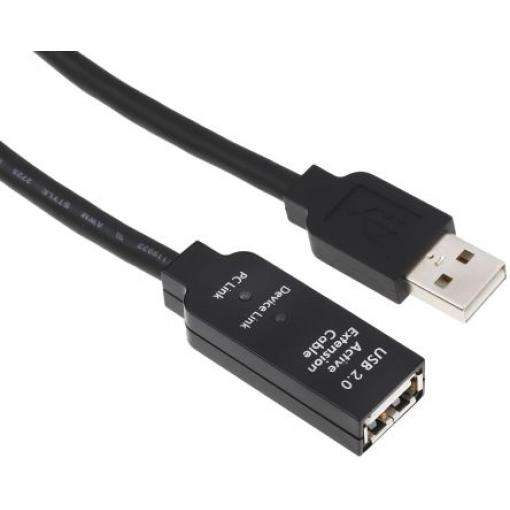 StarTech.com Kabel USB do zásuvky IC Vnější, A: USB typu A, 5 m Vnitřní, Černá, B: USB typu A