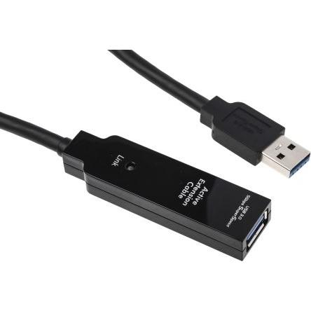 StarTech.com Kabel USB Vnější, řada: USB, A: USB typu A, 5 m Vnitřní, Černá, B: USB typu A