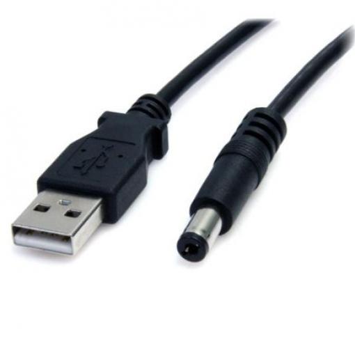 StarTech.com Kabel USB do zásuvky IC Vnější, A: USB typu A, 2 m Vnější, Černá, B: Napájení Barrel