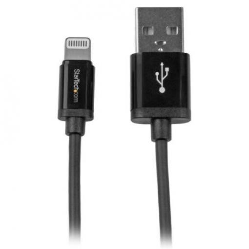 StarTech.com Kabel USB do zásuvky IC Vnější, A: USB typu A, 1 m Vnější, Černá, B: Lightning