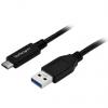 StarTech.com Kabel USB do zásuvky IC Vnější, A: USB typu A, 1 m Vnější, Černá, B: USB typu C