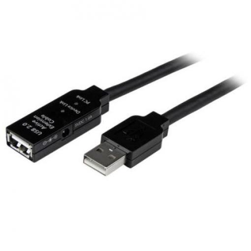 StarTech.com Kabel USB do zásuvky IC Vnější, A: USB typu A, 15 m Vnitřní, Černá, B: USB typu A
