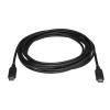 StarTech.com Kabel USB do zásuvky IC Vnější, A: USB typu C, 3 m Vnější, Černá, B: USB typu C
