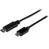 StarTech.com Kabel USB do zásuvky IC Vnější, A: USB typu C, 500 mm Vnější, Černá, B: Micro USB typ B