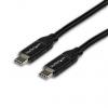 StarTech.com Kabel USB do zásuvky IC Vnější, A: USB typu C, 2 m Vnější, Černá, B: USB typu C