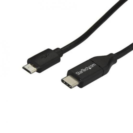 StarTech.com Kabel USB do zásuvky IC Vnější, A: USB typu C, 2 m Vnější, Černá, B: Micro USB typ B