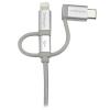 StarTech.com Kabel USB do zásuvky IC Vnější, A: USB typu A, 1 m Vnější, Stříbrná, B: Lightning, Micro USB typ B, USB