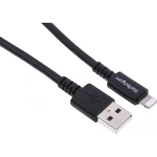 StarTech.com Kabel USB do zásuvky IC Vnější, A: USB typu A, 3 m Vnější, Černá, B: Lightning