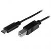 StarTech.com Kabel USB do zásuvky IC Vnější, A: USB typu C, 1 m Vnější, Černá, B: USB B