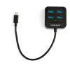Rozbočovač USB HB31C4AB, standard: USB 3.1 USB, počet portů USB: 4 Sběrnice USB 15.8 mm StarTech.com 17 mm 15.8 mm