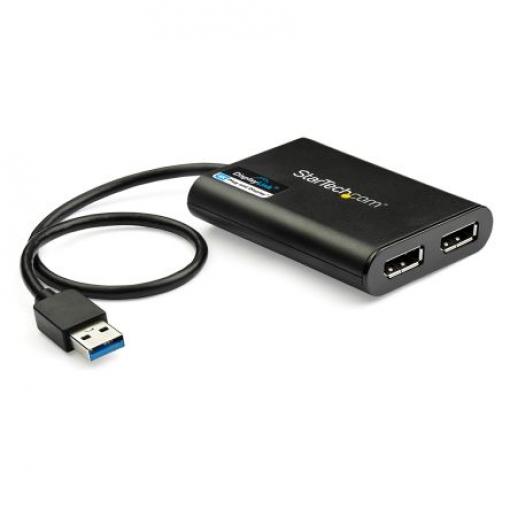 StarTech.com Adaptér, počet zobrazení: 2, 4 k, video připojení: Display Port, standard: USB 3.0