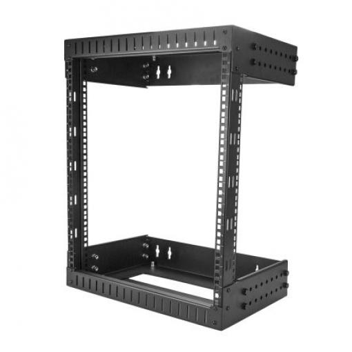 StarTech.com Serverový rack Černá 12 U, Ocel s 2 sloupky rámem 50.5 mm 640 mm 640 mm