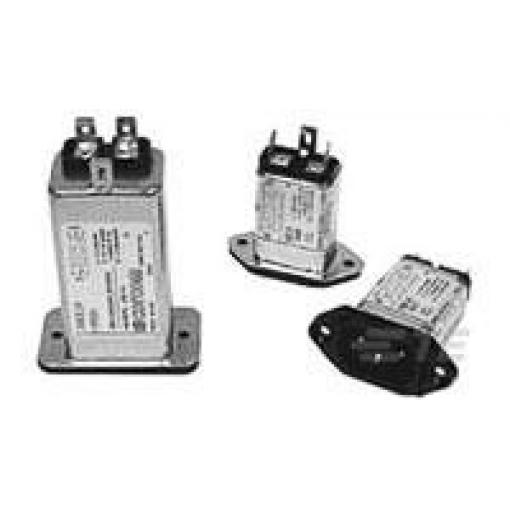TE Connectivity Filtr IEC 20A, řada: Corcom EEJ IEC 60320 1, Montáž na přírubu, 250 V ac, 50/60 Hz Faston, 40 °C, -10 °C